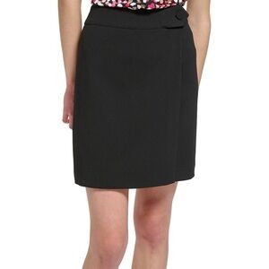 NWOT Calvin Klein Womens Petites Asymmetric Mini Wrap Skirt